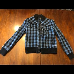 Billabong Blue/Black Plaid Jacket